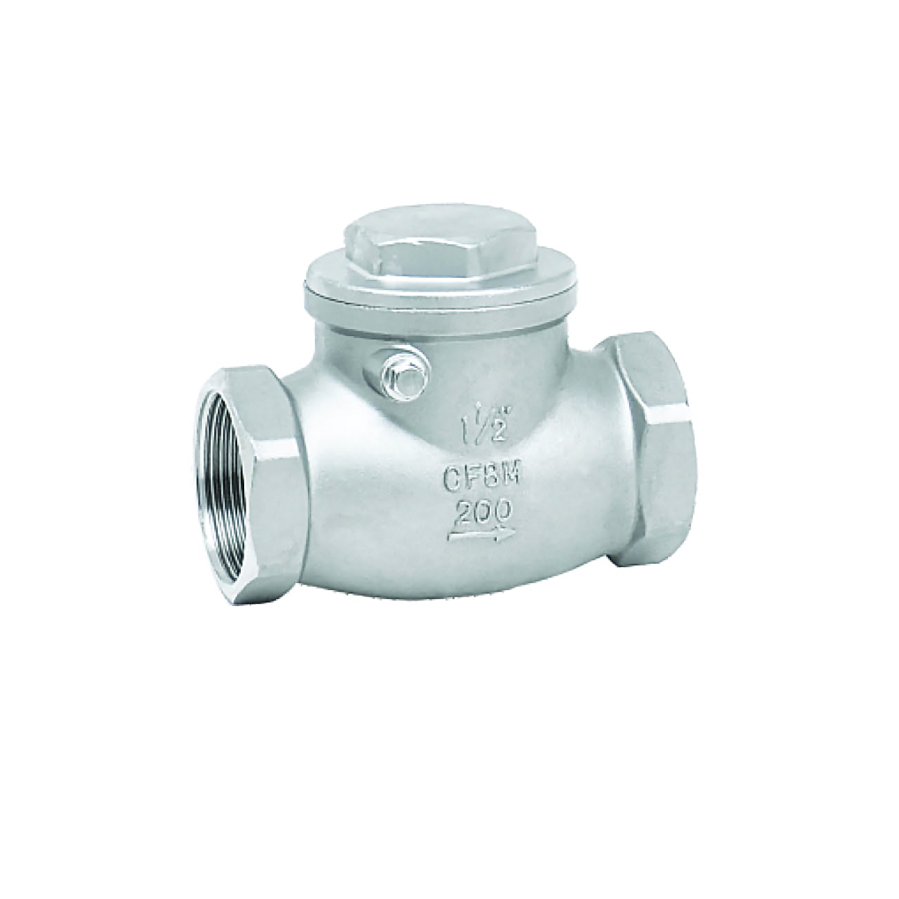 H14W不锈钢卧式丝扣止回阀